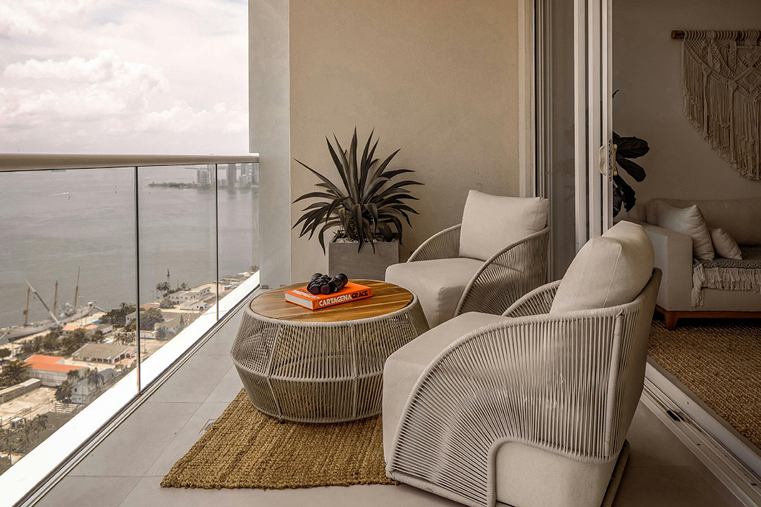 Apartment with limited outdoor space